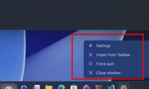 Windows 11 thêm tính năng 'buộc thoát ứng dụng'
