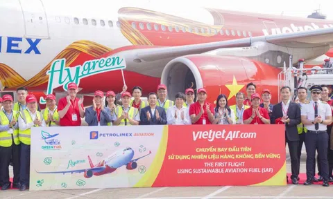 Vietjet tiên phong khai thác chuyến bay đầu tiên sử dụng nhiên liệu hàng không bền vững